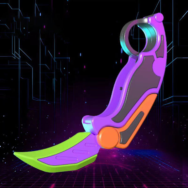 3D- printed Claw Cutter Leksak Personlig hopfällbar Claw Cutter Leksaker för huset Purple