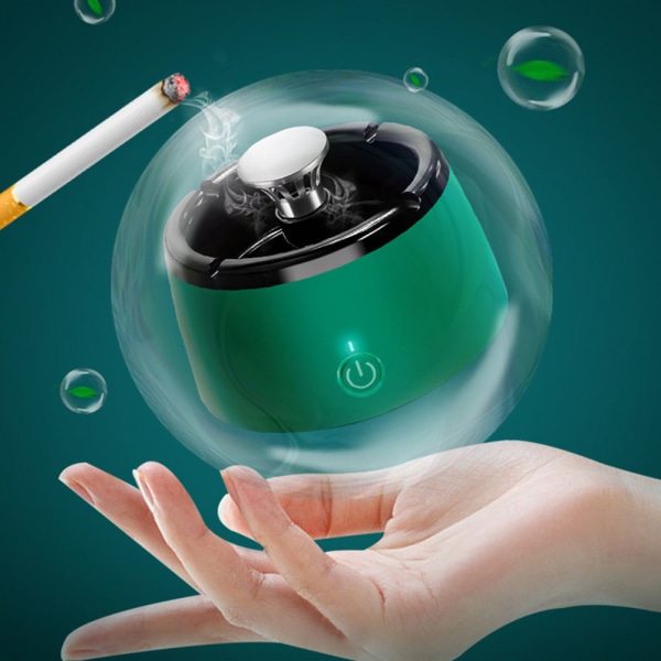 Intelligent Airs Purifier Askkoppar Negativa joner Automatiskt luftfilter för vardagsrum Green Black