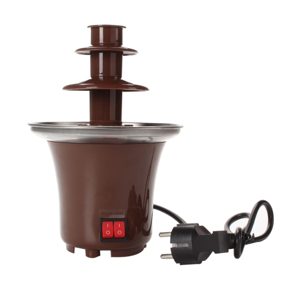 Mini 3-vånings chokladfonduefontän Lätt att montera Perfekt för Nacho Cheese BBQ Sauce Ranch Liqueuers EU