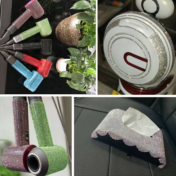 DIY Rhinestone självhäftande band Lätt att använda Kristaller Dekorationsremsor för hantverk Champagne 12 Rows