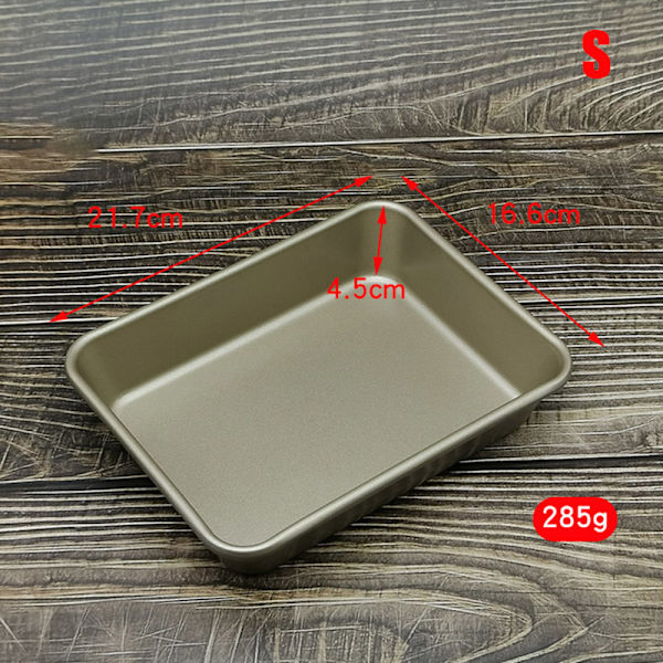 Nonstick Bakeware Rektangulär Cake Pan Multipurpose Quick Release Cake Bröd Rostat bröd Bakpanna S