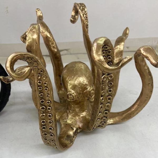 Harts bläckfisk Möbler Ornament Charmig dekorativ modell Födelsedag julklapp Gold