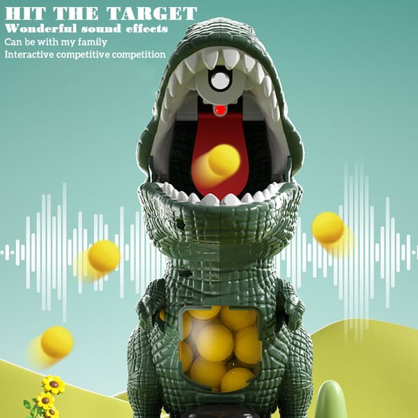 Dinosaurie Shooting Toy Set Target Practice Game Leksaker för hem inomhus Scoring Version Double Gun