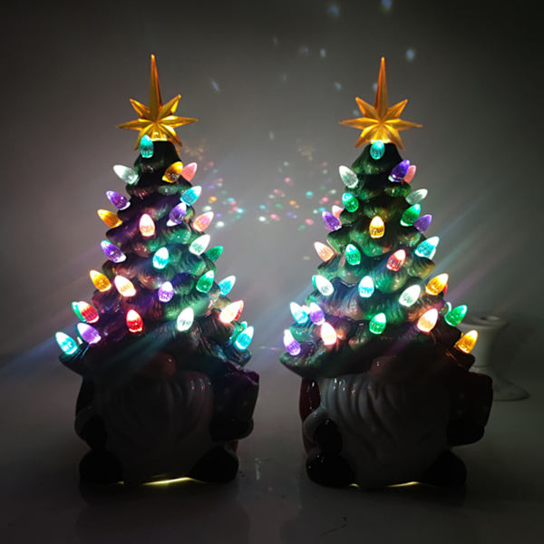 Lysande söt julgran dvärg prydnader modefestival festdekoration för hemrum butik Christmas Tree