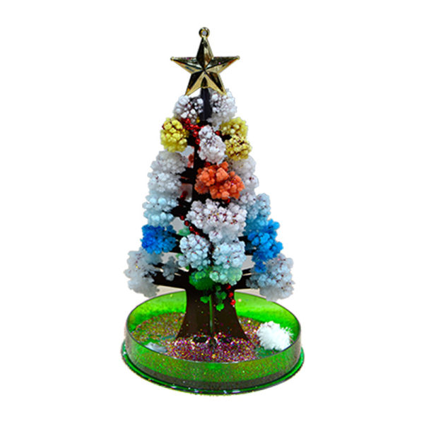 Kristalliserat julgran Intressant romantiskt växande blommande julgran för barn barn Colored Christmas Tree