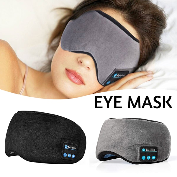 Bluetooth-kompatibelt headset Ögonmask för sömn Portabelt brusreducerande headset för hemresekontor Black