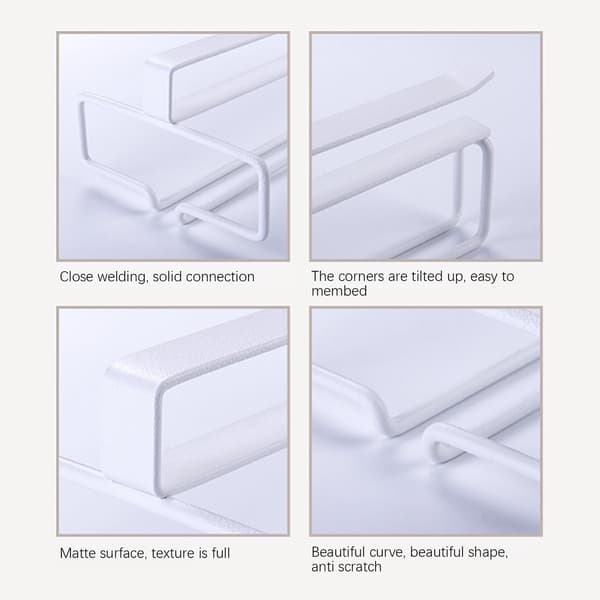 Under Cabinet Single Row Wine Glass Holder Household Stemware Goblet Racks Kitchen Accessories White