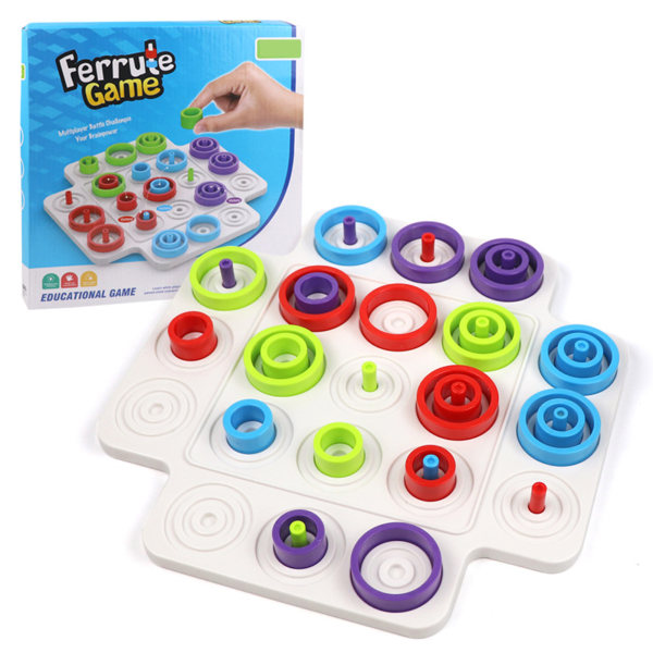 Barn Söt cirkel Tic-Tac-Toe-leksak Förälder-barn Interaktion Pusselleksak för familjesammankomst 1PCs