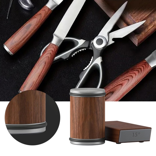 Rolling Wheel Cutter Sharpener Slitbeständig Anti-rost Cutter Polermaskin för kök Brown