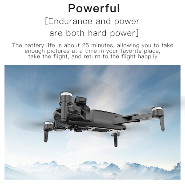 Borstlösa HD Folding Flygande Drönare Vindmotstånd Quadcopters Leksaker present till vän Familj PROSE BK 2B