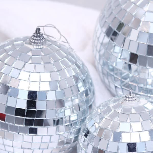 2/3/4 cm Silver Mirror Discos Ball Shining Lasers Glaskulor Hem Julfest Dekor 2cm