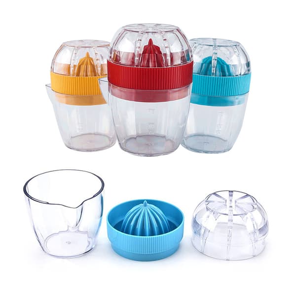 PP Plast Apelsin Juicer Citronpress Pressfrukt Juicing Cup Mini Manuell Juicer Red Color Box