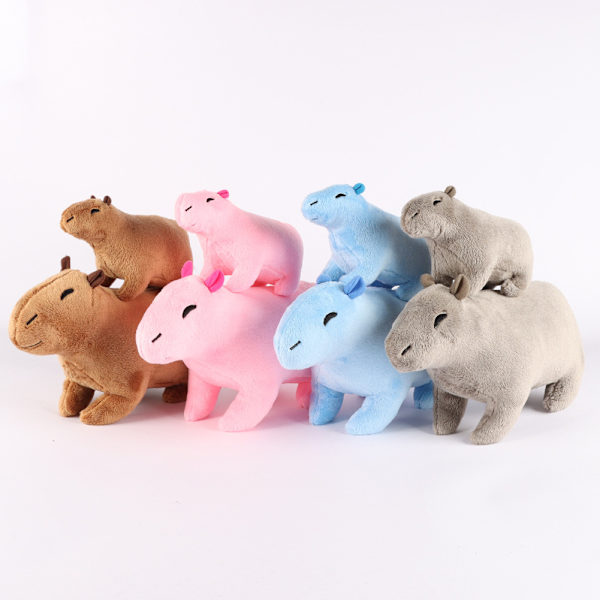 Capybara gnagare Plyschleksak Supermjuk tecknad djurkudde PP bomullsfylld plysch Animals Doll Pink 30cm