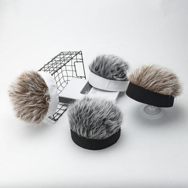 Rolig stickad peruk cap för män Mode andas mjuka hattar för män Manliga tonåringar Black Gray