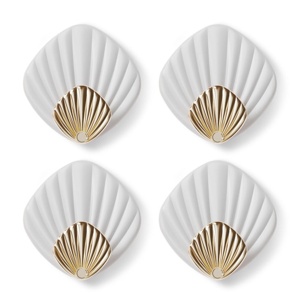 Creative Shell självhäftande krok Multifunktionell väggmonterad vattentät krok White