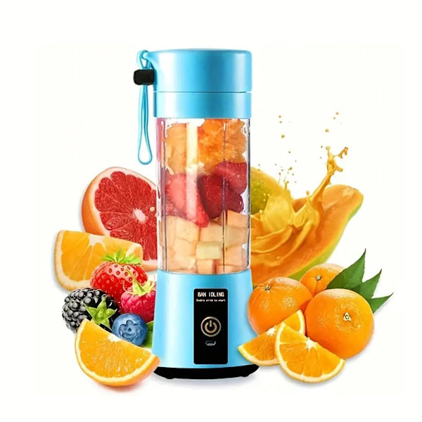 150W automatisk fruktjuicer Trådlös multifunktionell fruktextraktor för att pressa äpplen Blue