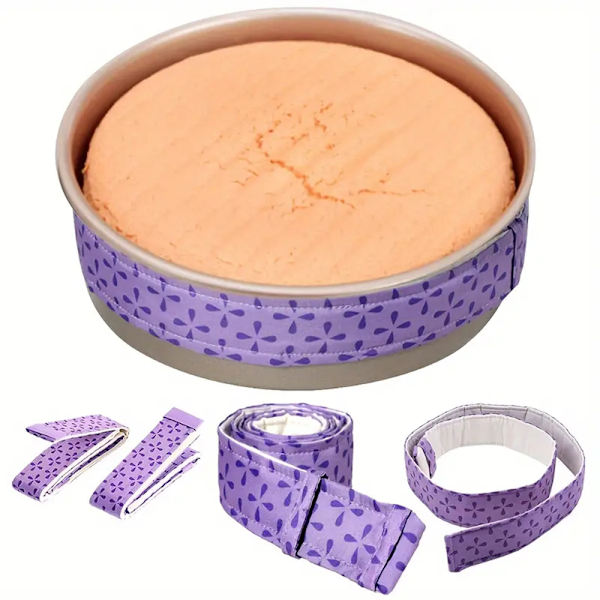 1/2 st Återanvändbara Bake-Even Cake Strip Mjuk absorberande kakform Fukta remsor för runda bakformar Blue