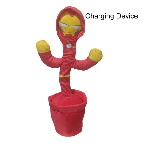 Dansande kaktusleksak Förtrollande sång & inspelning American Captain Figure Plyschleksak 120 sånger Elektronisk leksak Barngåva Charging Device