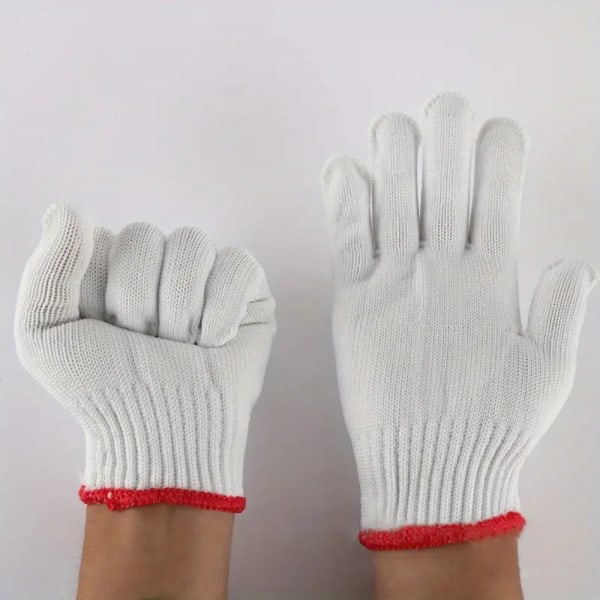 Unisex String Knit Arbetshandskar Säkerhetsskydd Arbetshandskar För Industri 1 Pair