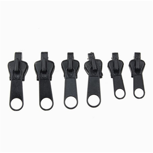 6st/ set Fix Dragkedja Dragkedja Dragkedja Huvud Universal Kit Ersättning för trasiga / bärbara reglage Omedelbar reparation blixtlås Coffee