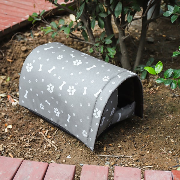 Utomhus katthus Vattentätt Varmaste utomhus katthem Tvättbart väderbeständigt husdjurshus för utspridda husdjur Black M