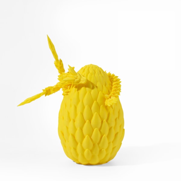 3D- printed flygande drakar ägg set prydnad charmig mode dekorativ modell för pojke flicka kvinnor män Yellow