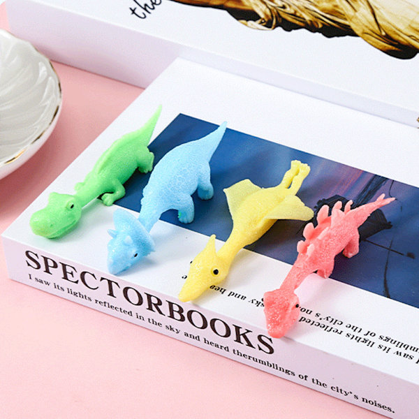 Små Slingshoting Dinosaur Finger Leksaker Anti Pressure Avkopplande Baubles Leksak För Barn Pojke Flicka 20pcs