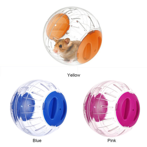 12 cm tyst hamster träningshjul mini löpboll Akryl för hamster Guinea små husdjursmaterial Pink