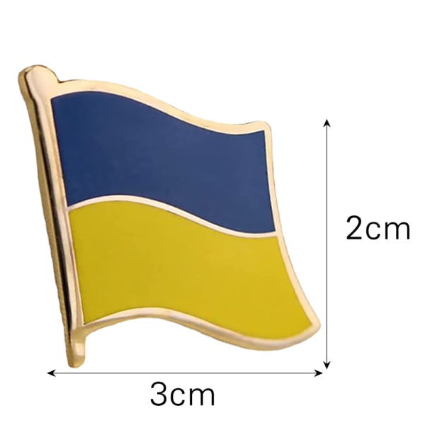 Ukraina Flagga Badge Internationell politisk syn Metall Pin Button För Klädväska 6
