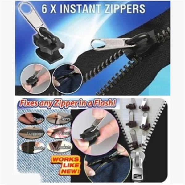 6st/ set Fix Dragkedja Dragkedja Dragkedja Huvud Universal Kit Ersättning för trasiga / bärbara reglage Omedelbar reparation blixtlås Coffee
