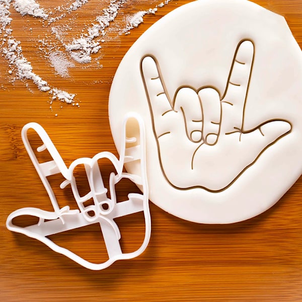 Cookie Cutter Stämpel Alla hjärtans dag Kärleksprägling Imponera pressande stencil Bakverktyg för kex gör-det-själv hantverk Square Heart