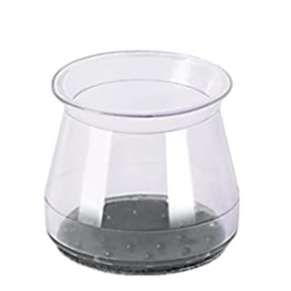 Silikonbord och cover Tjocka halkfria stolbensgolvskydd Transparent White