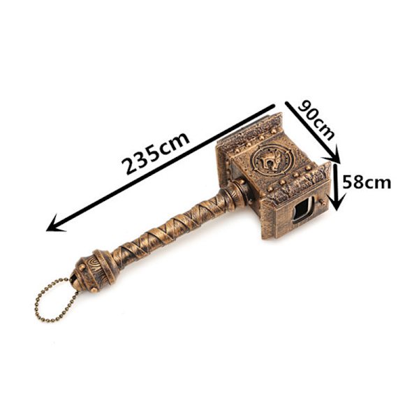 WOW Doomhammer Beers Flasköppnare med ljud Unika födelsedagspresenter för män med skruvmejsel Coola prylar Silver