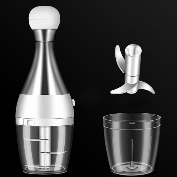 Sladdlös vitlökshackare Mini manuell ingefära grönsakskross Press för att hacka mat 280 ml blender 1 Set Agitator   1 Replacement Base