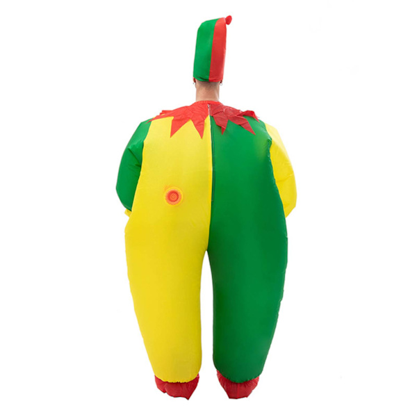 Uppblåsbar clowndräkt Blow-Up Rolig Klänning Outfit För Vuxen Performance Kostym För Cosplay Party Clown Suit