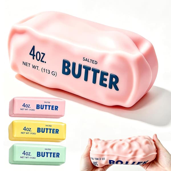 Sprøde Smør Squishies Asmr Perlefyldte Squishies Smør Stressbold Bløde Strækbare Fidget Legetøj Til Angstlindring Yellow