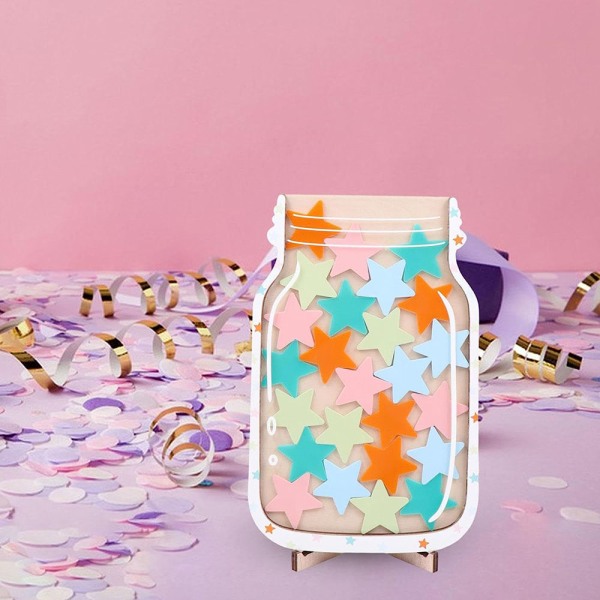 Sjöhästar Träprydnader Burk Halv Transparent Myntförvaring Tank Heminredning Multicolour