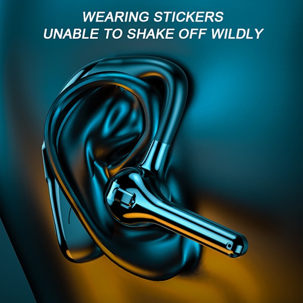 Business Bluetooth-kompatibelt headset Brusreducering Bärbar hörlur för hemmagym Blue