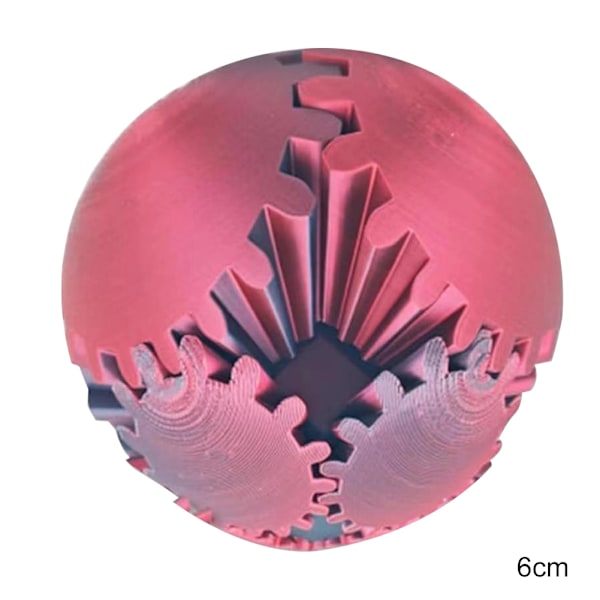 3D-tryckt boll roterande fidgets spinners boll rolig 3D-tryckt stressavlastande leksak för barn vuxna L 6x6cm