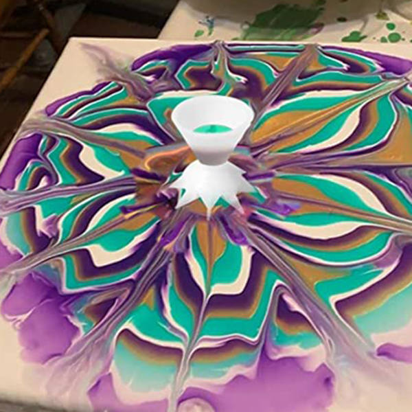 Paint Pouring Split Cup För Akrylmålning Pouring Mini 7-Leg Funnel Split Cup