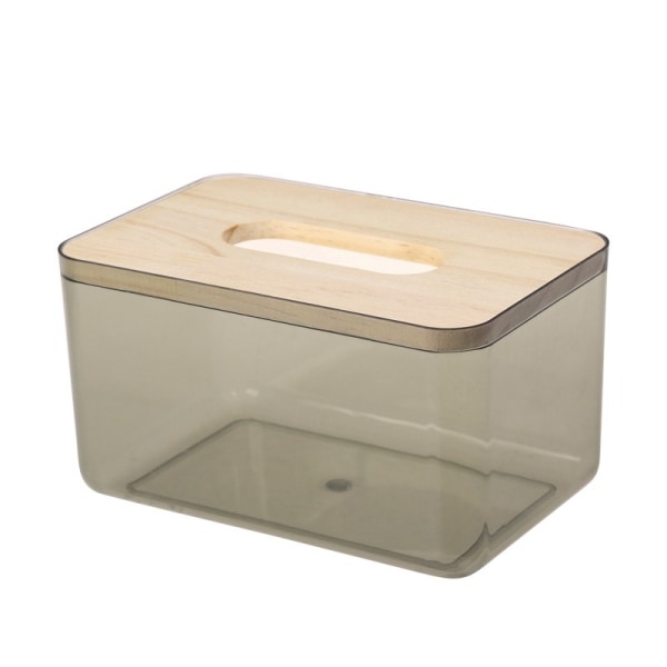 Desktop Tissue Box-hållare Dammtät Enkel att använda våtservetter Masque Dispenser-hållare för hemmakontor Gray