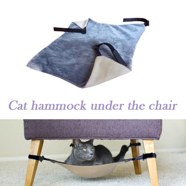 Kattsängar Möbler Husdjurshängmatta Under stol Kattunge Hängsäng Bord Ben Säng Grey