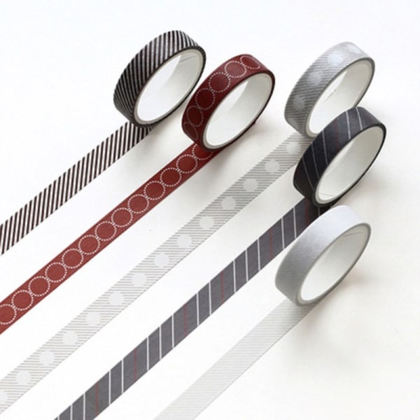 Washi Tape Scrapbooking Tillbehör Vacker självhäftande dekorativ tejp för presentförpackning anteckningsböcker A