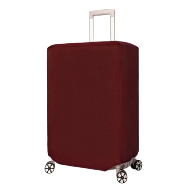 Non-woven Cover Slitstarkt anti-scratch Resväska Skydd Vattentätt Bagage Skyddsfodral Wine Red 24 inch