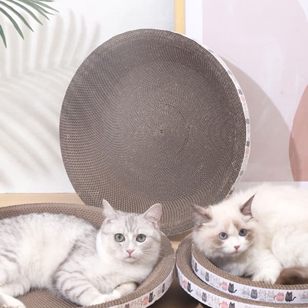 Inomhus Cat Scratching Board Inga smulor Fallande Pet Scratching skål för husdjurslindring stress Medium Globe