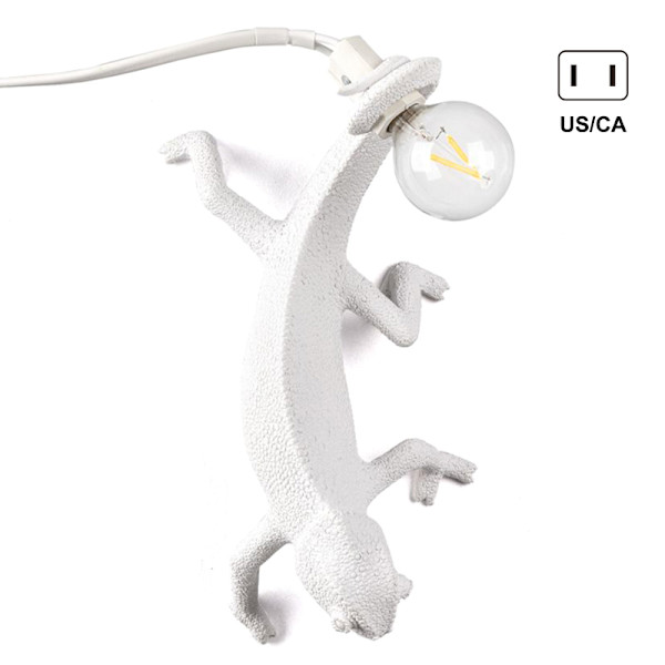 Chameleon Lamp Sovrum Resin Chameleon Skrivbordslampa Sänglampa Ljus Vägglampa EU Plug