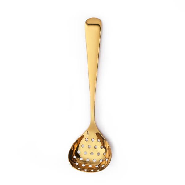 Slev/durkslag i rostfritt stål med slät yta polerad djup serveringsbestick Köksredskap Köksprylar Colander-silver