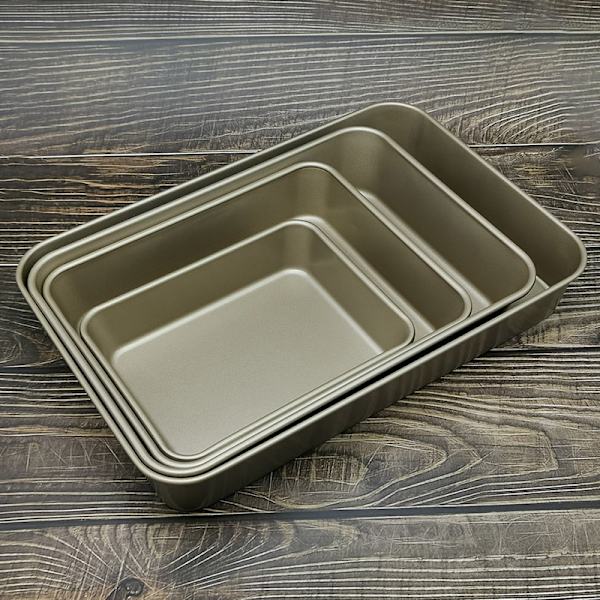 Nonstick Bakeware Rektangulär Cake Pan Multipurpose Quick Release Cake Bröd Rostat bröd Bakpanna L