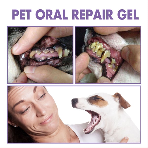 Hund Gula tänder fläckar Ta bort gel Minska tändernas känslighet Hygienrengöringsmedel för husdjursmaterial 2pcs