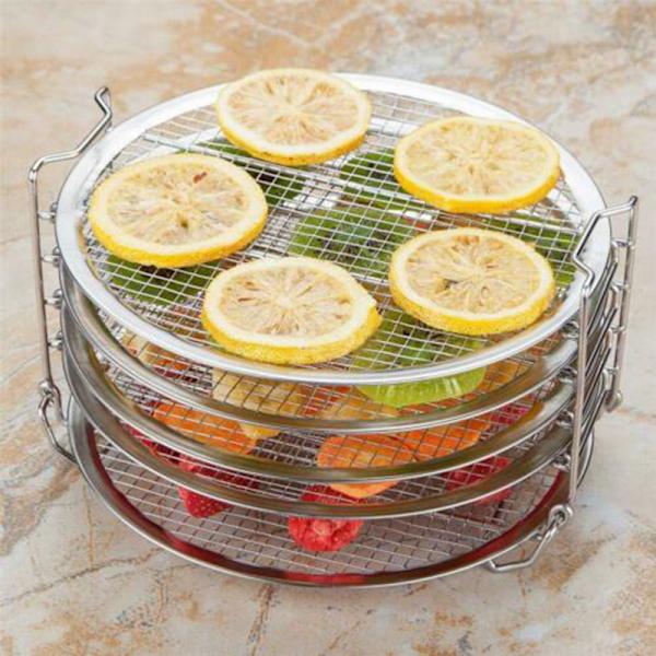 5 lager rostfritt stål Grillställ Grillspett Grill Bakplåtsställ för Air Fryer 8qt gryta Black